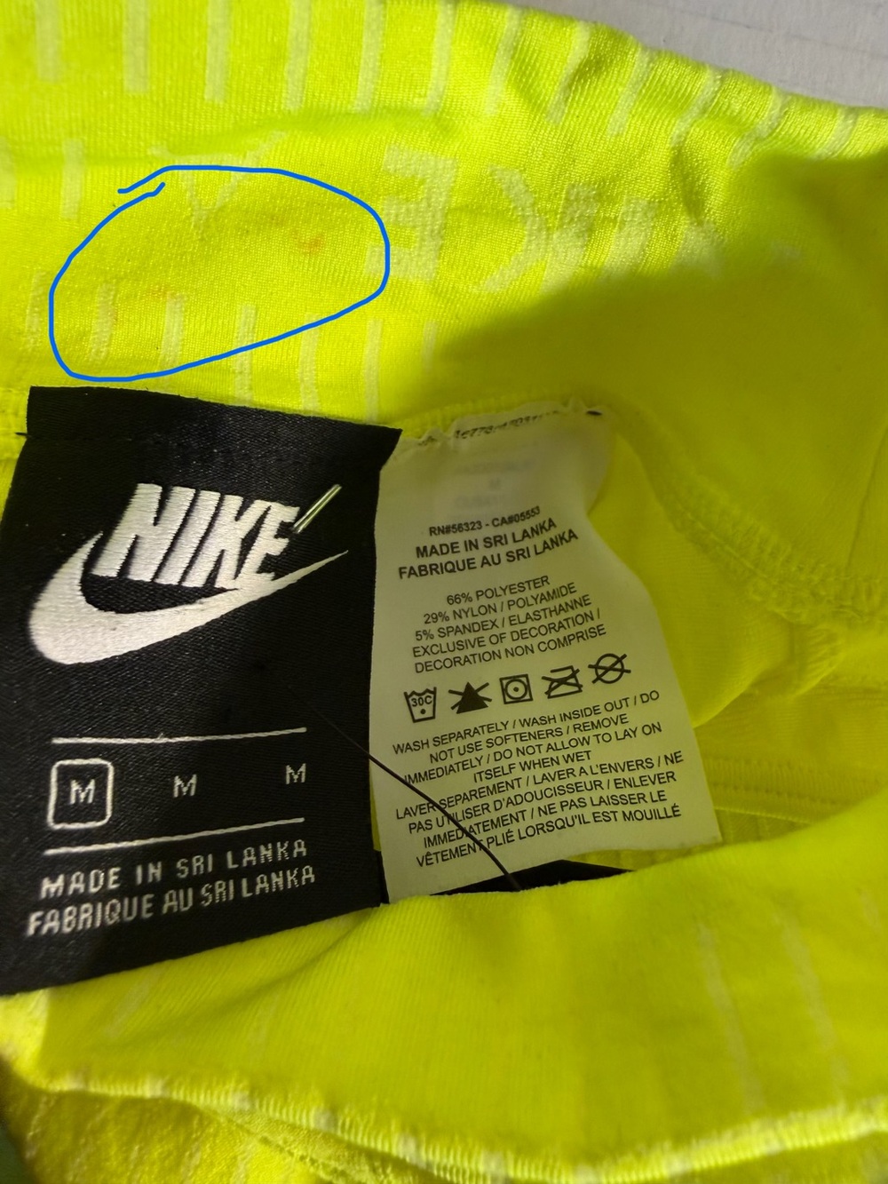 Nike Air Women’s Neon Yellow Seamless Mock Neck  Bodycon Dress with Logo M - Picture 10 of 10